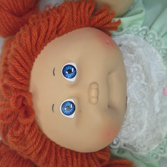 Cabbage Patch Kid Doll Vintage 1985 Original Outfit One Tooth Redhead Blue Eyes - Picture 3 of 13